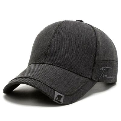 Boné De Algodão Masculino Classico Design Básico Ajustavel Cinza Escuro