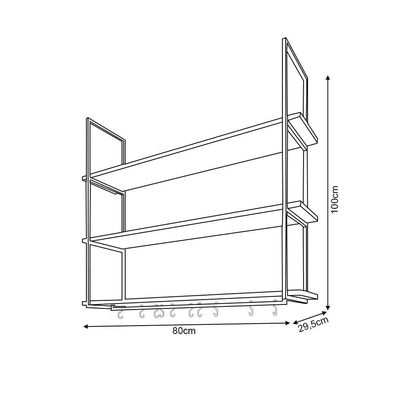Nicho De Parede Londres 80 Cm Branco