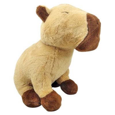 Capivara Pelúcia Marrom Claro 30 Cm Altura Sentada