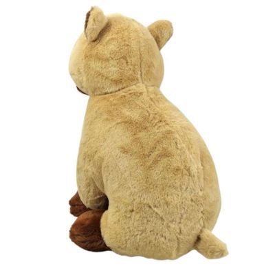 Capivara Pelúcia Marrom Claro 30 Cm Altura Sentada