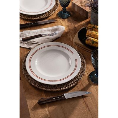 Prato Raso Tramontina Churrasco Classic Em Porcelana Decorada 28 Cm