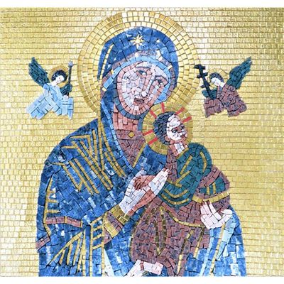 Mosaico Da Nossa Senhora Do Perpetuo Socorro Tamanho 180x180cm