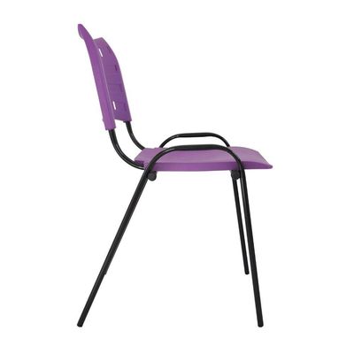 Cadeira Iso para Escola Escritório Comércio Roxo Base Preta