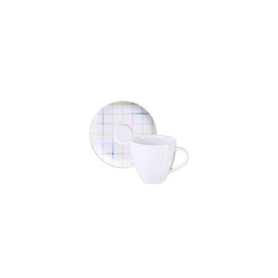 Conjunto Xícara Expresso Tramontina Sweet Color Em Porcelana 95 Ml 2 Peças