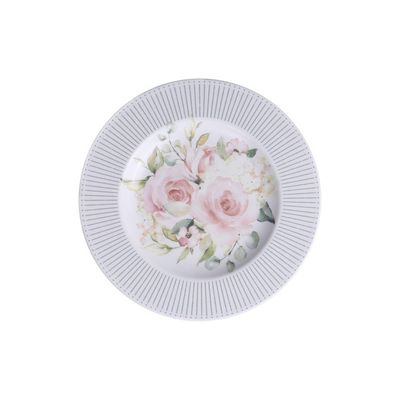 Prato Sobremesa Tramontina Ornatta Em Porcelana Decorada 21 Cm