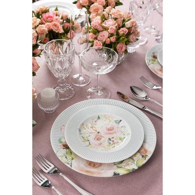 Prato Sobremesa Tramontina Ornatta Em Porcelana Decorada 21 Cm