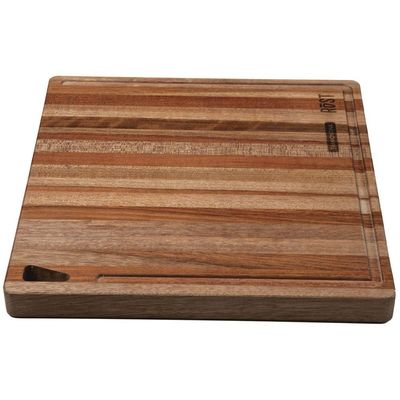 Fsc Tábua Tramontina Em Madeira Jatobá Mesclada Com Acabamento óleo 33x33 Cm