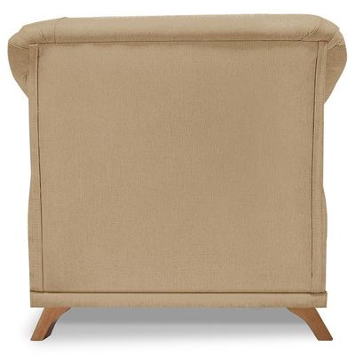 Kit 2 Poltronas Decorativas Retro Polo Linho Dourado Ezz Dourado