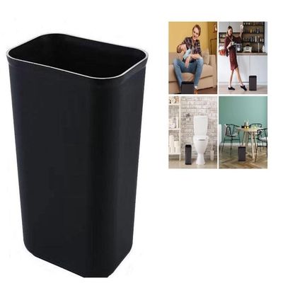 Lixeira 10l Sem Tampa Inox Preta Cesto Luxo Black
