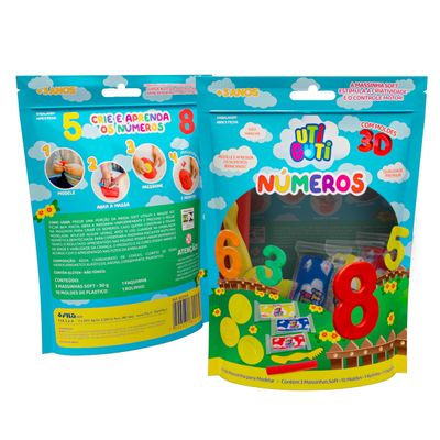 Massinha NÚMEROS com formas 3D UTIGUTI - Canson