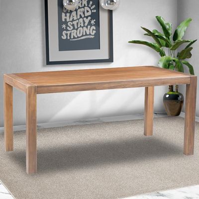 Mesa Sala de Jantar Cozinha Dumai 140cm Madeira Maciça Walnut Escovado - Gran Belo