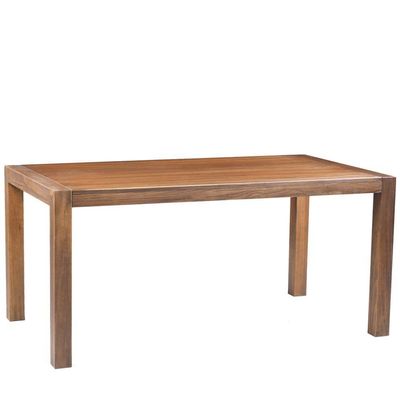 Mesa Sala de Jantar Cozinha Dumai 140cm Madeira Maciça Walnut Escovado - Gran Belo