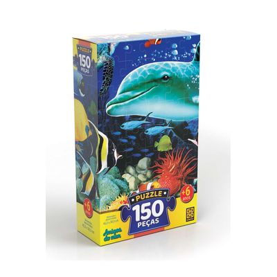 Quebra-Cabeça Grow Amigos do Mar com 150 Peças