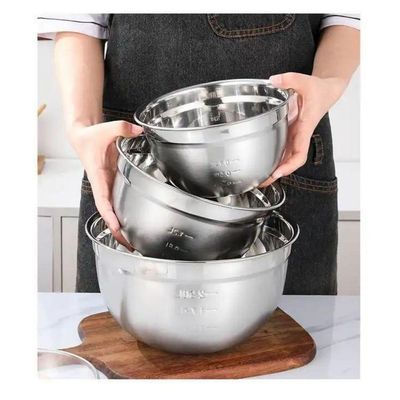 Tigela Mixing Bowl Aço Inox Multiuso Salada Molho Creme 26cm