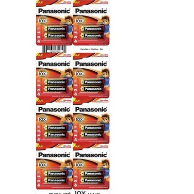Pilha Aa Alcalina Lr6-2bt480 Panasonic - Bli - 20