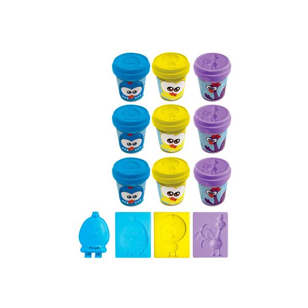 Kit Massa de Modelar Galinha Pintadinha com Molde Sunny com 6 Peças