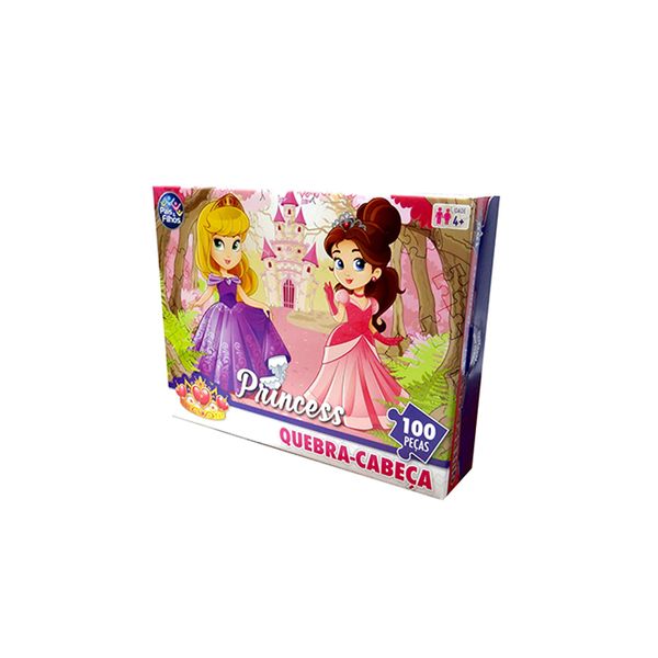 Quebra-Cabeça Pais e Filhos Princess com 100 Peças