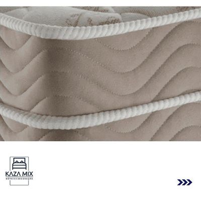 Cama Box Baú Cinza E Colchão Airtech Springpocket Molas Ensacadas Queen Ortobom