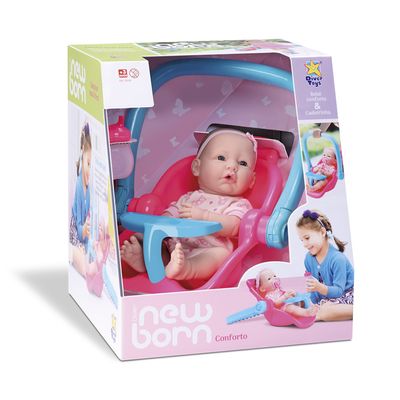 Boneca Divertoys Diver New Born Bebê Conforto