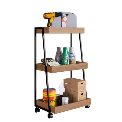 Carrinho Organizador Multiuso 03 Prateleiras P1032 Mel Pp Milani Store Mel