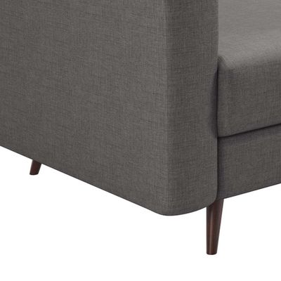 Poltrona Living Pé Palito Linho Cotton Cinza