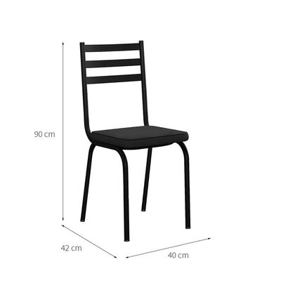 Conjunto de Mesa de Cozinha com 4 Lugares Malva I Preto