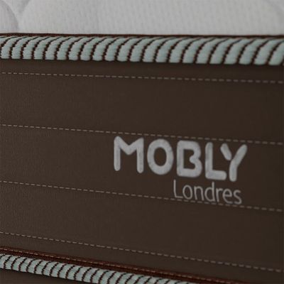 Colchão King Londres Molas Ensacadas (26x193x203) Marrom e Branco
