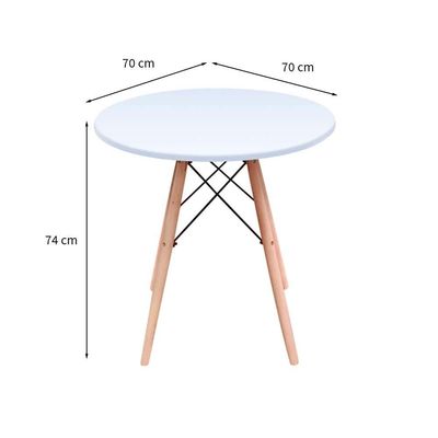 Conjunto de Mesa de Jantar com 4 Cadeiras Eames Branco
