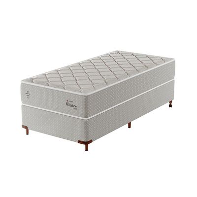Cama Box com Colchão Solteirão Master Hotel Molejo Superlastic (67x108x198) Bege