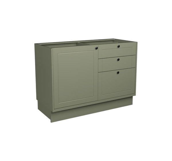 Balcão de Cozinha sem Tampo Évora 1 PT 3 GV Verde Hill