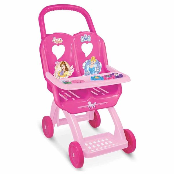 Carrinho de Bonecas Duplo Disney Princesas Líder Carrinho de Bonecas Duplo Disney Princesas Líder