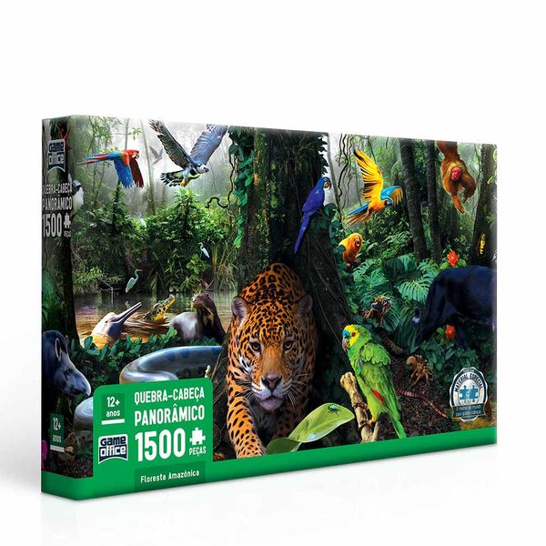 Quebra-Cabeça Game Office Floresta Amazônica com 1500 Peças