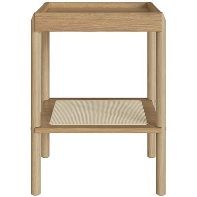 Mesa Lateral Para Sala de Estar Pés Madeira Moss A03 Hanover Roble - Lyam Decor