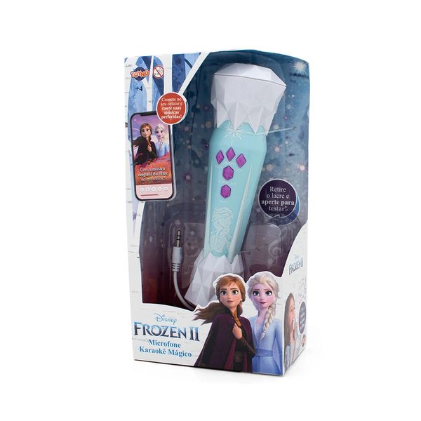 Microfone Karaokê Frozen 2 Toyng com Música Microfone Karaokê Frozen 2 Toyng com Música