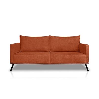 Sofá 2 Lugares Zeus Linho Bouclê Terracota 160 cm