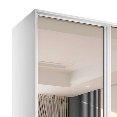 Guarda-Roupa Casal com 2 Espelhos Belluno 2 PT 3 GV Branco