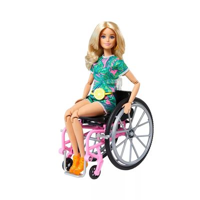 Boneca Barbie Fashionista Loira com Cadeira de Rodas