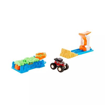 Carro Hot Wheels Monster Trucks Lança e Esmaga