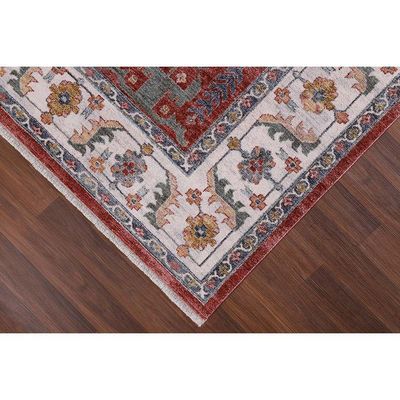 Tapete Para Sala Coliseo 04 Vermelho e Cinza 1,40x2,00m