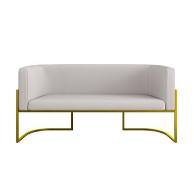 Kit Sofá 2 Lugares + 2 Poltronas Corino Gold Bege