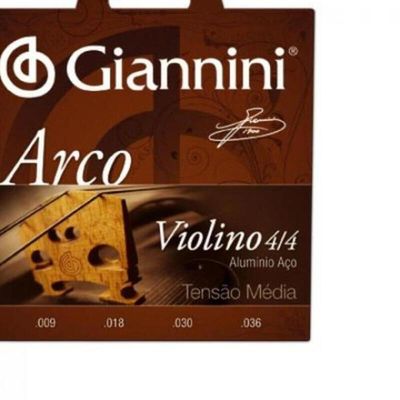 Encordoamento Para Violino Geavva Serie Arco Aco Medio Giannini