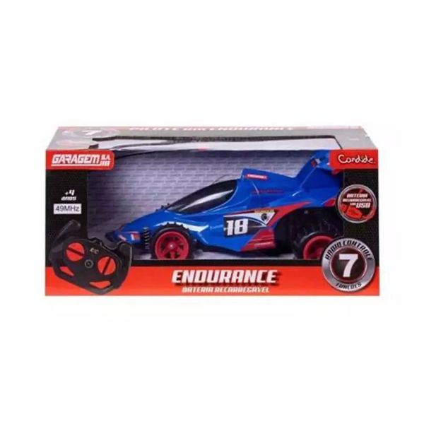 Carro Controle Remoto Candide Endurance com 7 Funções Cores Diversas - Item Sortido