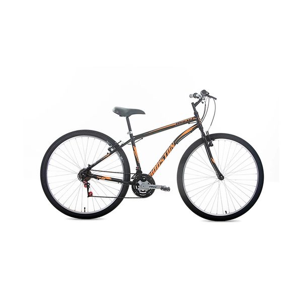 Bicicleta Houston Mirage Aro 29 Preta com 21 Marchas e Adesivo Laranja