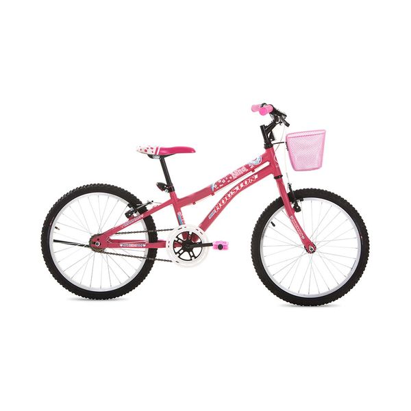 Bicicleta Houston Nina Aro 20 Rosa Fosca com Cesta