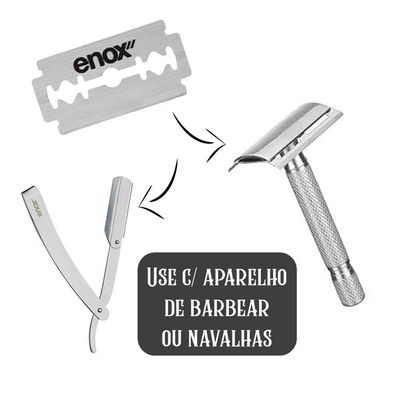 Lâminas De Barbear 4un Aço Inoxidável Para Barbeador Navalha Super Duplo Fio Enox