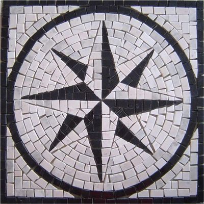 Rosa Dos Ventos Em Mosaico Rosone Fiorentino Tamanho 150cm