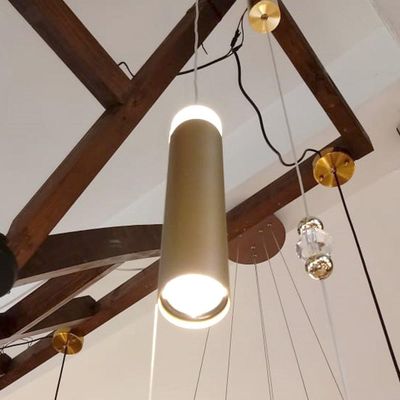 Dinamica Pendente Dcd01133 Led 7w 3000k Acrilico Dourado