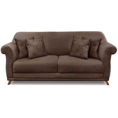 Sofa 3 Lugares Retro Polo 200cm Com Almofada Veludo 2231 Ezz 2231