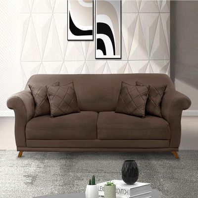Sofa 3 Lugares Retro Polo 200cm Com Almofada Veludo 2231 Ezz 2231