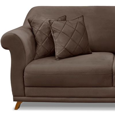 Sofa 3 Lugares Retro Polo 200cm Com Almofada Veludo 2231 Ezz 2231